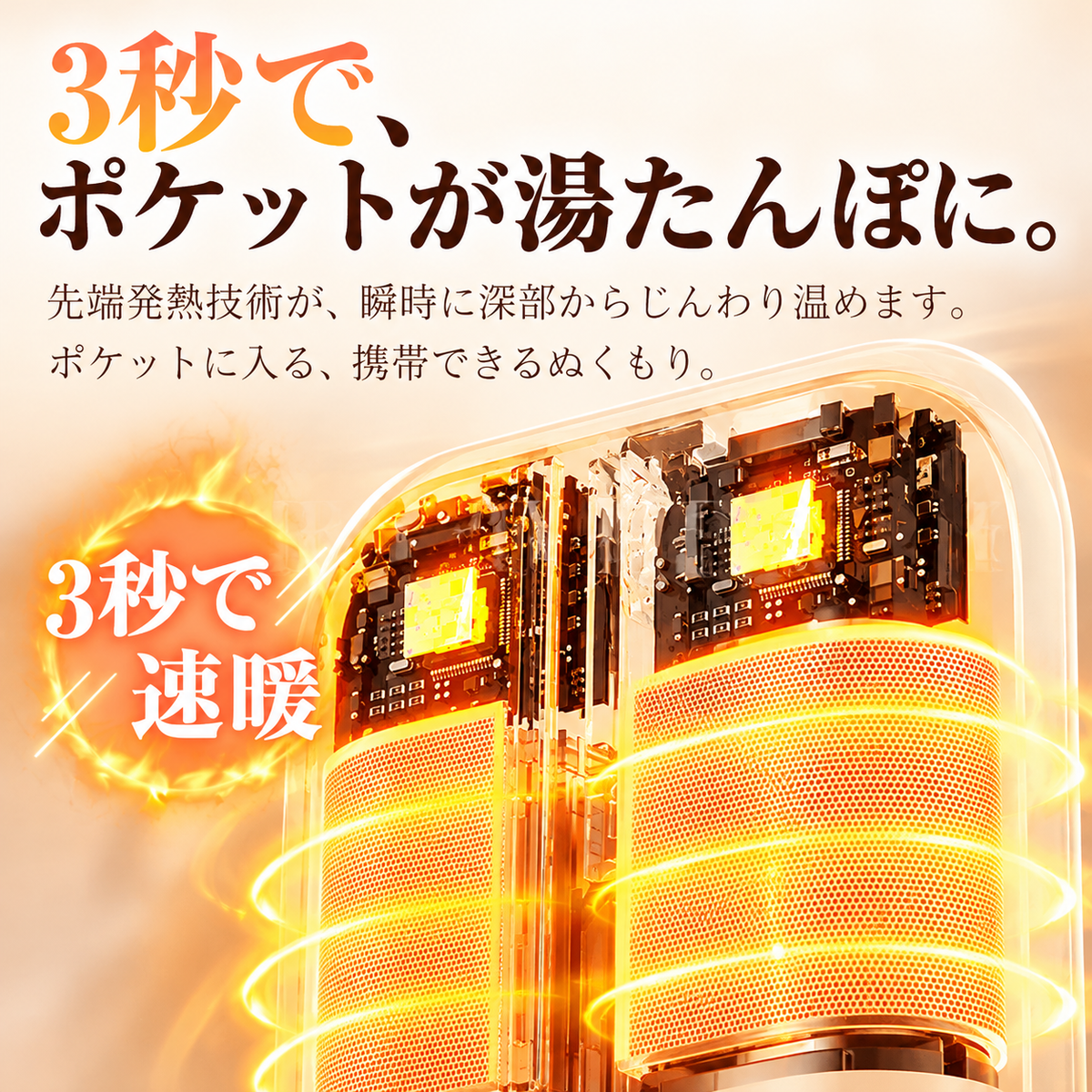 DOUBLE WARMTH™ マグネット式充電式ハンドウォーマー｜USB-C対応・冬の防寒＆ギフトに