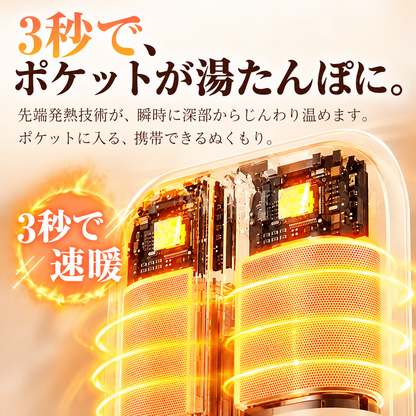 DOUBLE WARMTH™ マグネット式充電式ハンドウォーマー｜USB-C対応・冬の防寒＆ギフトに